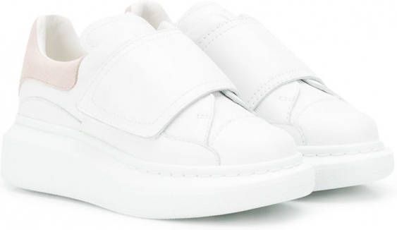 Alexander McQueen Kids Sneakers met klittenband Wit