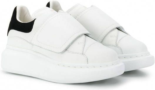 Alexander McQueen Kids Sneakers met klittenband Wit