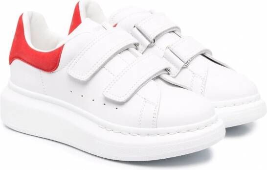 Alexander McQueen Kids Sneakers met klittenband Wit