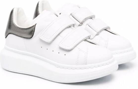 Alexander McQueen Kids Sneakers met klittenband Wit