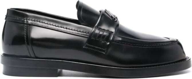 Alexander McQueen Leren loafers met logoplakkaat Zwart
