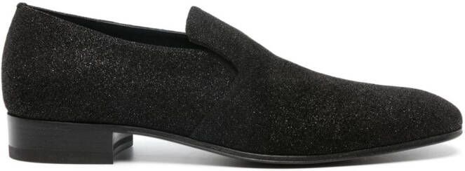 Alexander McQueen Leren slippers Zwart