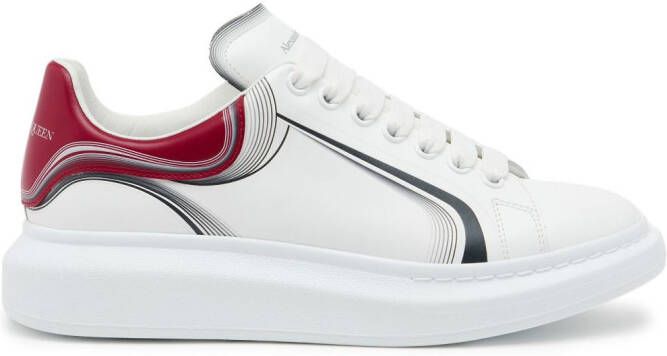 Alexander McQueen Oversized leren sneakers Wit