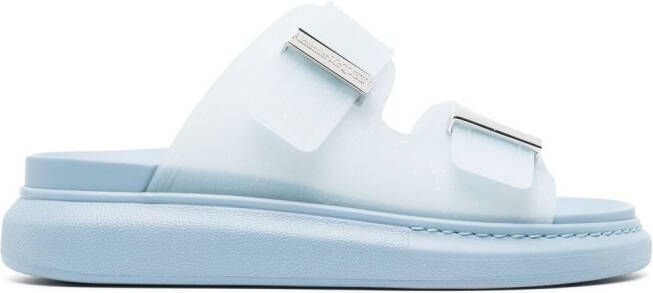 Alexander McQueen Slippers met dubbele strik Blauw