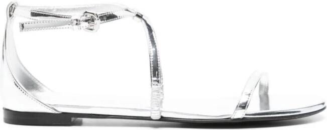 Alexander McQueen Sandalen met metallic-effect Zilver