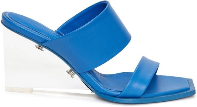 Alexander McQueen Muiltjes met plateauzool Blauw