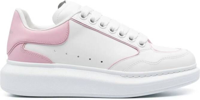 Alexander McQueen Oversized leren sneakers Wit