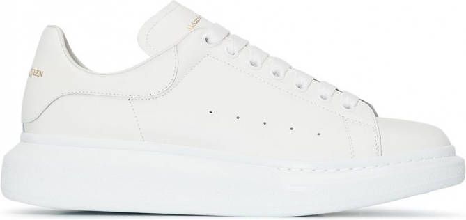 Alexander McQueen Oversized leren sneakers Wit