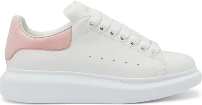 Alexander McQueen Oversized leren sneakers Wit