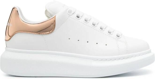 Alexander McQueen Oversized leren sneakers Wit