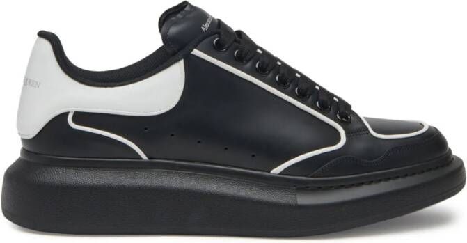 Alexander McQueen Oversized leren sneakers Zwart