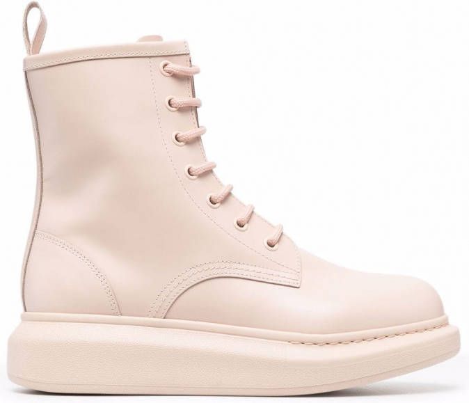 Alexander McQueen Laarzen met oversized zool Roze