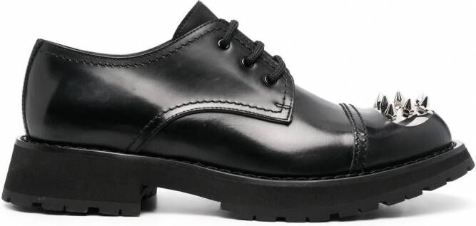 Alexander McQueen Derby schoenen met spikes Zwart