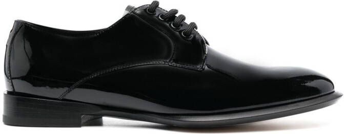 Alexander McQueen Payton lakleren Oxford schoenen Zwart