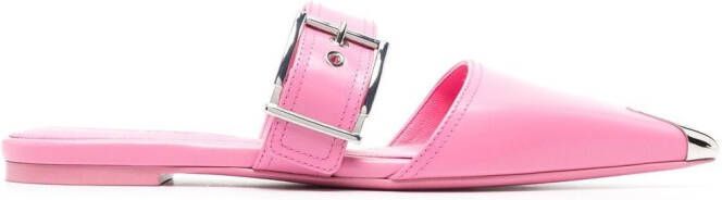 Alexander McQueen Muiltjes met gesp Roze