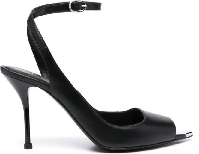 Alexander McQueen 90 mm Punk sandalen met enkelbandje Zwart