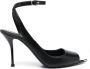 Alexander McQueen 90 mm Punk sandalen met enkelbandje Zwart - Thumbnail 1