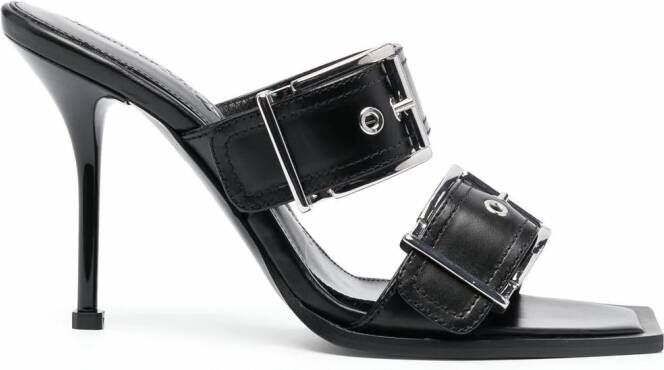 Alexander McQueen Sandalen met gesp Zwart