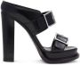 Alexander McQueen 120mm leren muiltjes met plateauzool Zwart - Thumbnail 1