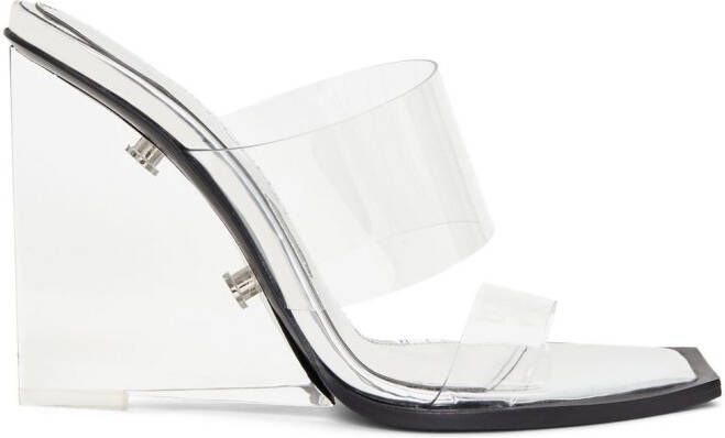 Alexander McQueen Sandalen met vierkante neus Zilver