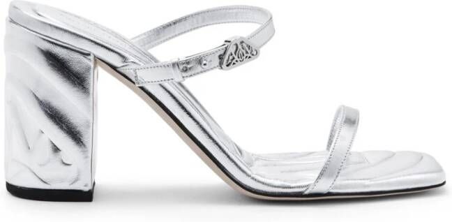Alexander McQueen Seal 85 mm sandalen Zilver