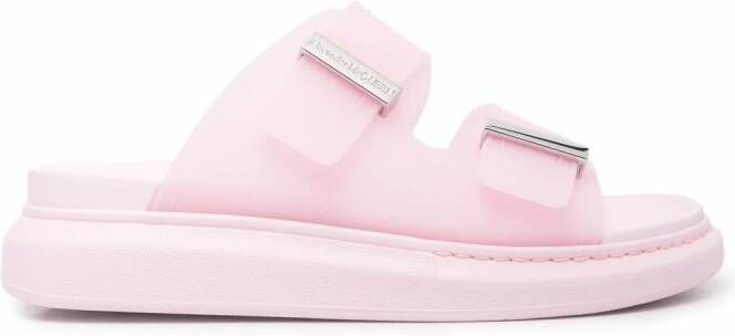 Alexander McQueen Slippers met dubbel bandje Roze