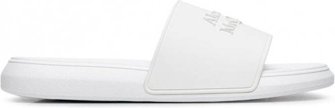 Alexander McQueen Slippers met logo Wit