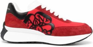 Alexander McQueen Sneakers met bloemenprint Rood