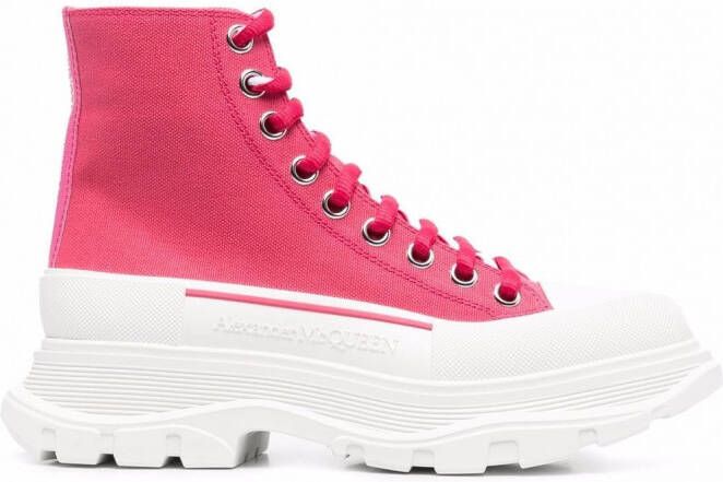 Alexander McQueen Sneakers met chunky zool Roze