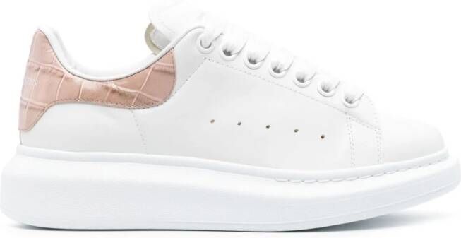 Alexander McQueen Sneakers met krokodillen-reliëf Wit