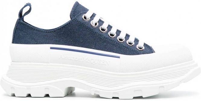 Alexander McQueen Sneakers met plateauzool Blauw