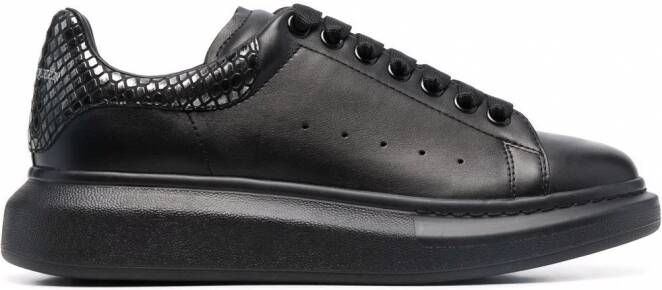 Alexander McQueen Sneakers met slangenhuid-effect Zwart
