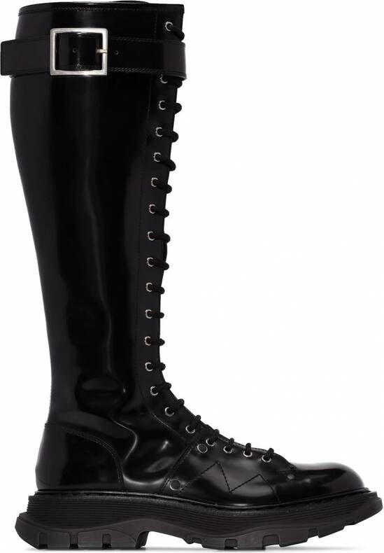 Alexander McQueen Tread Slick laarzen Zwart