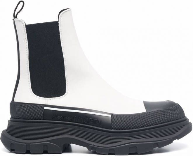 Alexander McQueen Tread Slick Chelsea enkellaarzen Wit