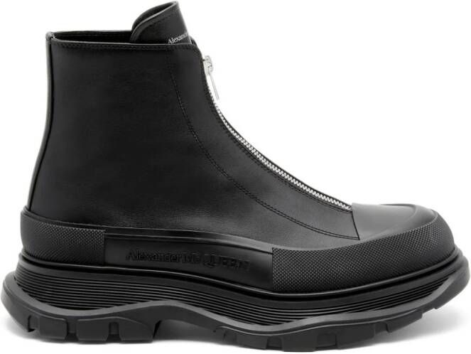 Alexander McQueen Tread Slick enkellaarzen met rits Zwart