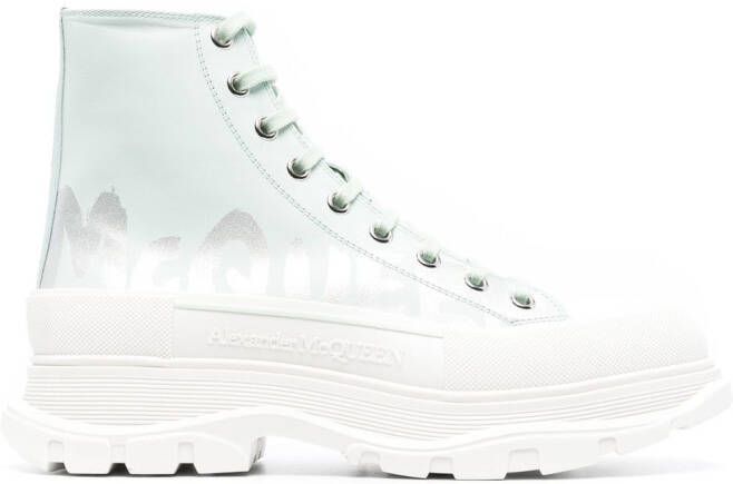 Alexander McQueen Tread Slick high-top sneakers Groen