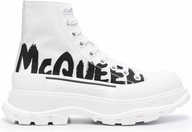 Alexander McQueen Tread Slick high-top sneakers Wit