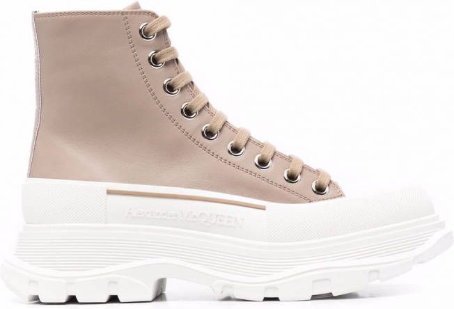 Alexander McQueen Tread Slick veterlaarzen Beige