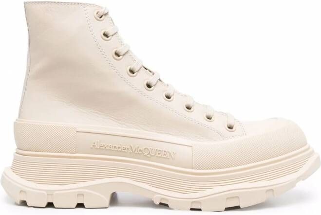 Alexander McQueen Tread Slick veterlaarzen Beige