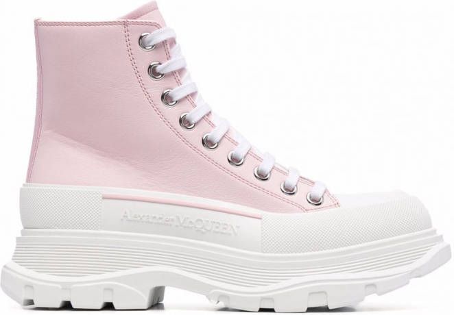 Alexander McQueen Tread Slick veterlaarzen Roze