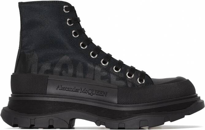 Alexander McQueen Tread Slick veterlaarzen Zwart