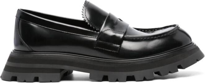 Alexander McQueen Wander leren loafers Zwart