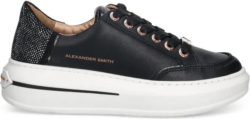 Alexander Smith Lancaster sneakers met applicatie Zwart
