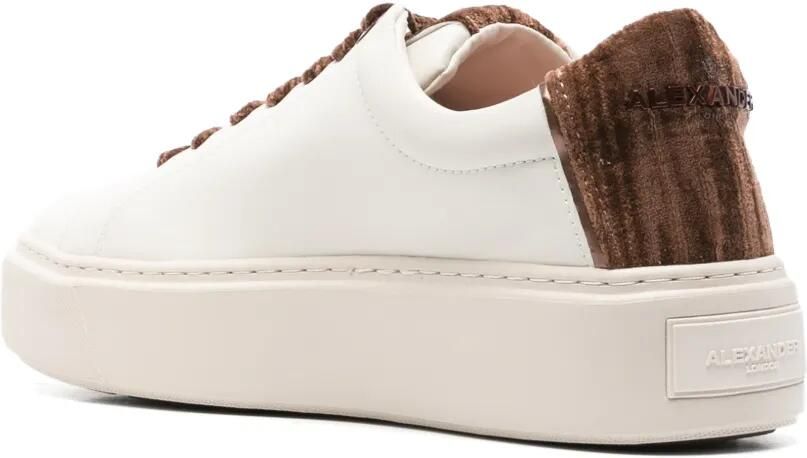 Alexander Smith Leren sneakers met fluwelen afwerking Wit - Foto 2