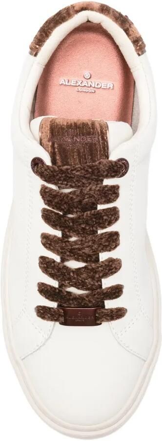 Alexander Smith Leren sneakers met fluwelen afwerking Wit - Foto 3