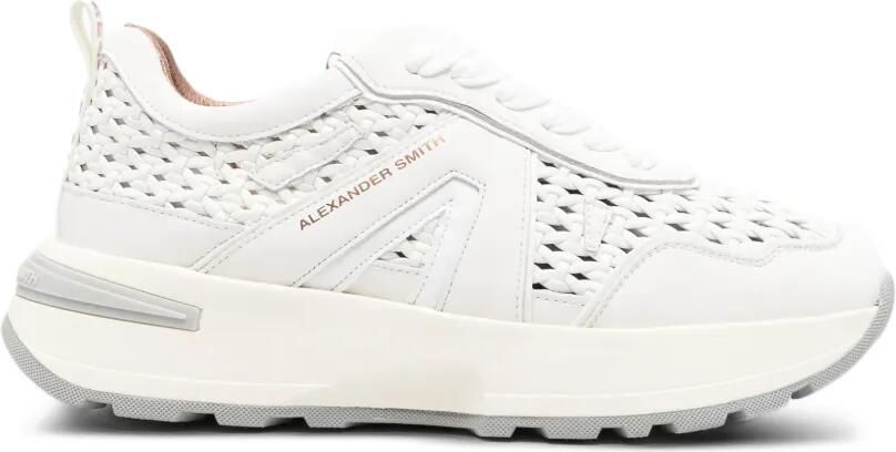 Alexander Smith Liverpool geperforeerde leren sneakers Wit