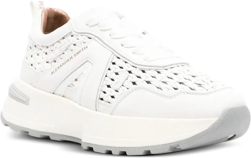 Alexander Smith Liverpool geperforeerde leren sneakers Wit - Foto 2