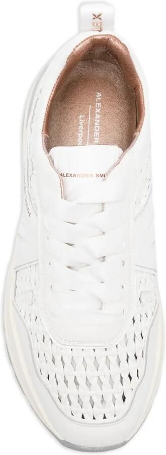 Alexander Smith Liverpool geperforeerde leren sneakers Wit - Foto 4