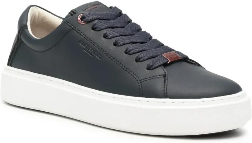 Alexander Smith logo-embossed leather sneakers Blauw - Foto 2