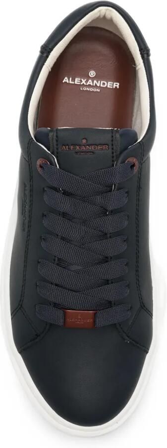 Alexander Smith logo-embossed leather sneakers Blauw - Foto 4